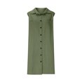 thumbnail image 4 of Women's Casual V-Neck Short Sleeve Tunic Dress with Pockets, Solid Color Summer Tank Dress for Daily Wear and Outings, 4 of 7