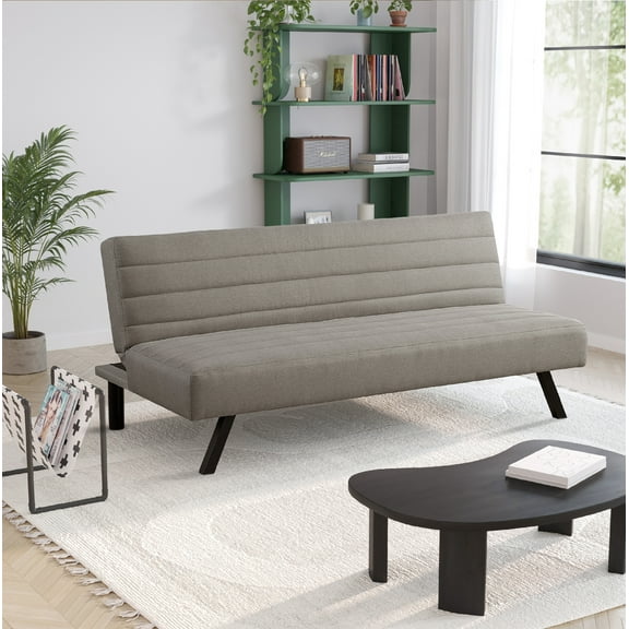 Serta Danbury Modern Twin Futon, Taupe Woven Fabric