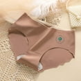 thumbnail image 2 of Eashery Cotton Panties Womens Underwear,Cotton Mid Waist No Muffin Top Full Coverage Brief Ladies Panties Lingerie Undergarments for womens Coffee One Size, 2 of 3