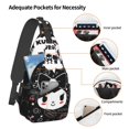 thumbnail image 4 of Kuromi Sling Bag Crossbody Sling Backpack Chest Bag Daypack Purses Shoulder Bag For Women Men Travel Hiking, 4 of 7