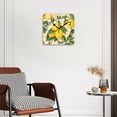 thumbnail image 2 of Square Wall Clock,Lemons And Leaves Pattern On Cream BackgSquare,Silent Non-Ticking Wall Clock Decor for Home Office Kitchen Living Room Bedroom(12inch), 2 of 4