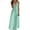 Mint Green, variant on Ladies Summer Dress,Casual Beach Dresses for Women,Party Dresses for Women Solid V-Neck Adjustable Strap Dress,Mint Green,XL