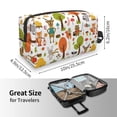 thumbnail image 4 of Goofa Animals Forest Printed Toiletry Bag with Handle,Large Capacity Travel Makeup Cosmetic Bag for Women, Carry on Airport Airline Compliant Bag, 4 of 9
