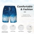 thumbnail image 6 of Picia Blue Glitter Sparkles pattern Mens Swim Trunks with Compression Liner Stretch Beach Shorts Quick Dry with Zipper Pockets No-Chafing Board Shorts-Small, 6 of 9