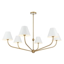 XAV-B9319-VG-WH Crystorama Lighting Xavier - 6 Light Chandelier-16.5 Inch Tall and 48 Inch Wide-Vibrant Gold/White Finish