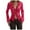 Red, variant on Women's Tie Front Top Y2K Gothic Sheer Mesh Bell Long Sleeve Concert Going Out Tops Shirt Blouse (Brown, M)