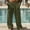 #384-Army Green, variant on Ceisia Men Solid Color Multi Pocket Linen Workwear Pants Loose Wide Gift Leg Casual Trousers