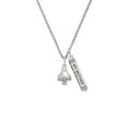 thumbnail image 2 of Delight Jewelry Silvertone 3-D Mushroom with Clear Crystals Silvertone Always My Mother Bar Charm Necklace, 23", 2 of 4