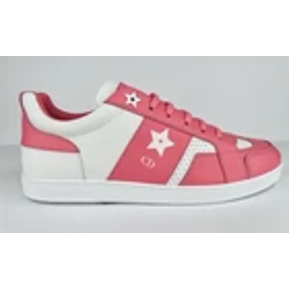 Dioriviera Dior ORS Star Cany Pink Leather Women CD Logo Sneakers Size EU 41