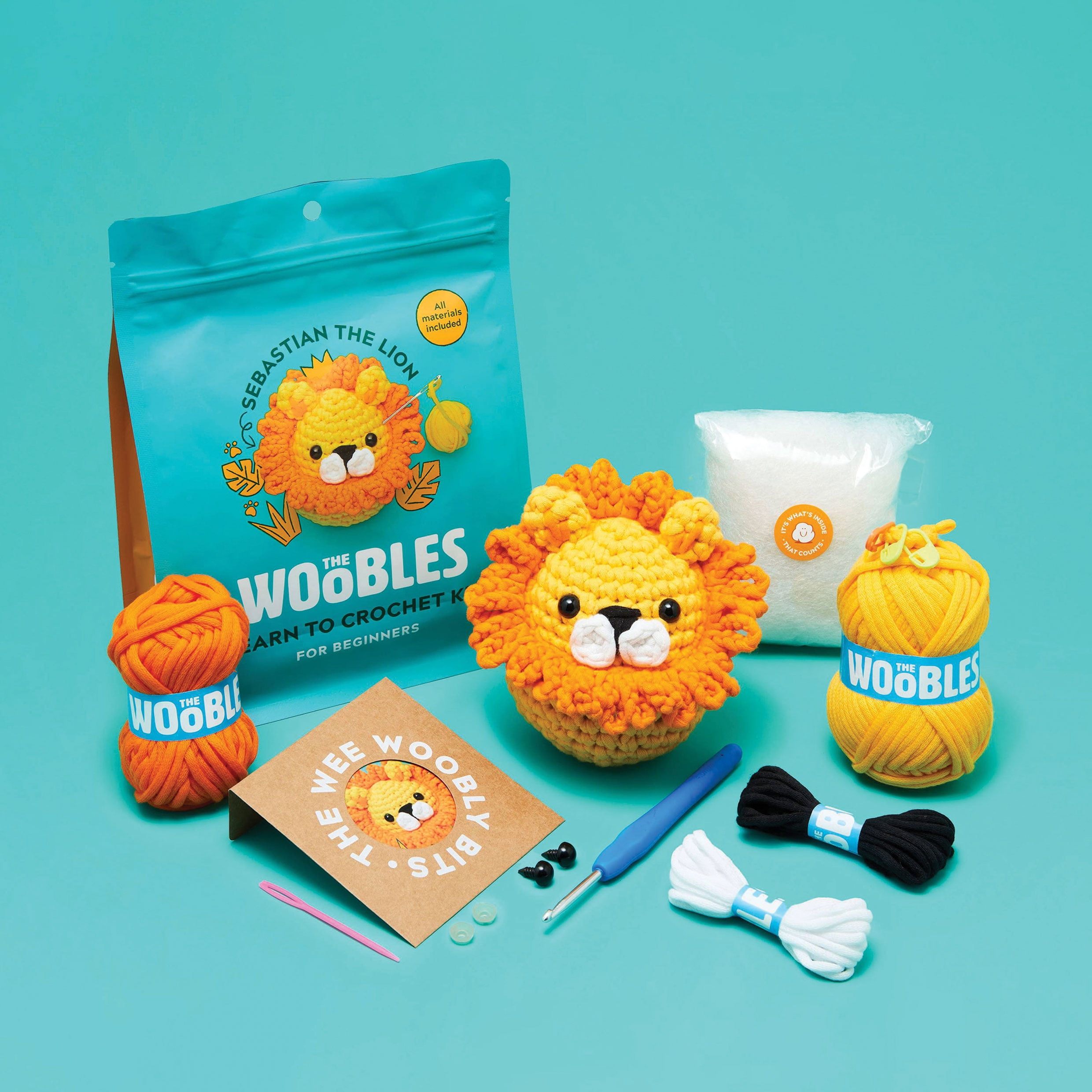 The Woobles Beginner Crochet Amigurumi Kits Lion