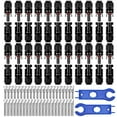 thumbnail image 1 of Conector Mc4, 22 pares de conectores de cable Mc4, conector solar fotovoltaico con llaves hexagonales, conectores de energía solar a prueba de agua con 2 llaves, 1 of 5