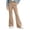 Khaki, variant on BXJX Girls Flare Pants Size 10-12, Fashion Side Pockets Zip-Button Fall Kids Casual Trousers Khaki
