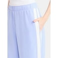 thumbnail image 4 of No Boundaries Wide Leg French Terry Pants with Side Stripes, 30'' Inseam, Women's, 4 of 5