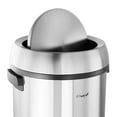 thumbnail image 7 of Elama 65 Liter Large 17 Gallon Swing Lid Stainless Steel Cylindrical Trash Bin, 7 of 7