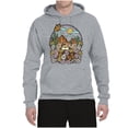 thumbnail image 2 of Wild Bobby Trendy Landscape With Daisies Cactus Monarch Butterfly Nature Lover Unisex Hoodie Sweatshirt, Heather Grey, XX-Large, 2 of 6