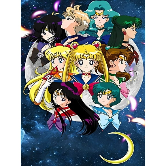 Paint by Numbers Kits for Adults -Sailor Moon (28) - Beginners Digital Oil Paint by Number for Adults Easy Canvas for Home Wall Decoration and Gifts 16X20 inch-
