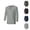 Grey, variant on Renaissance Shirt Men 3/4 Sleeve Lace Up Linen Shirts Retro Gothic Pirate Viking Shirt