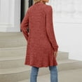 thumbnail image 3 of VISALY Long Sleeve Cardigan Chunky Knit Cardigan Long Cardigans for Women Lightweight Fall Sweaters V Neck Knit Sweater Front Button Up Cardigan Open Front Cardigan Cardigan with Pockets Rd1 Xl, 3 of 3