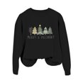 thumbnail image 1 of WEAIXIMIUNG Chandails en Molleton à Col Rond pour Femmes Zip Imprimé Arbre de Noël 2024 Tendance Manches Longues Col Rond Pull Décontracté Ample Doux, 1 of 4