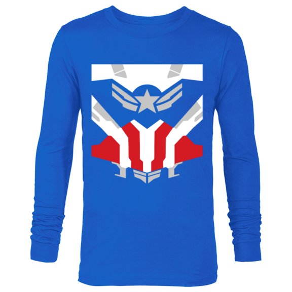 Marvel Falcon Captain America Uniform - Long Sleeve T-Shirt for Men - Customized-Royal