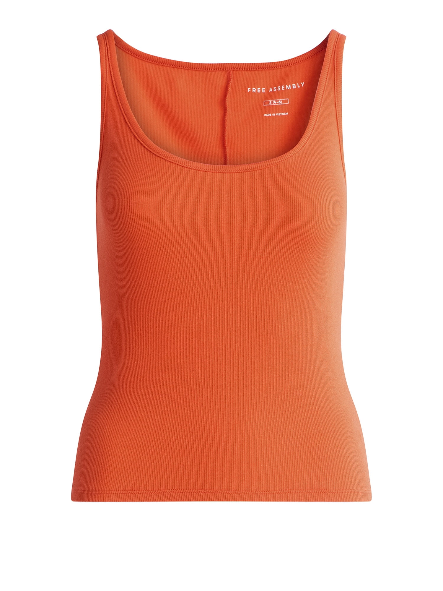 Free Assembly Women's Scoop Neck Tank Top, Sizes XS-XXL