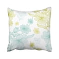 thumbnail image 1 of BOSDECO Pink Floral Elegant with Beautiful Flowers in White Blue and Green Colors Abstract Sketch Pillowcase 18x18 inch, 1 of 1
