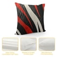thumbnail image 4 of YINGXI  Throw Pillow Covers Decorative Cushion Modern Abstract Red Black White and Grey Wavy Vertical Stripes Dot Polyester Pillow Cases Square Pillocases for Bed Sofa 20x20in, 4 of 5