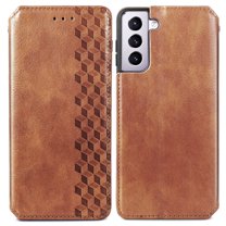 Dteck Case For Samsung Galaxy S22 Plus 2022,Luxury Leather Wallet [RFID Blocking] Card Holder Slim Flip Folio Cover Protective Shockproof Kickstand Phone Case,Brown