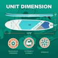 thumbnail image 3 of HHSJZWCY 10'8'' Ultra-Light Inflatable Stand up Paddle Board, Complete All-Levels SUP Package, with Premium Accessories, 3 of 8