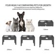 thumbnail image 4 of Cuencos elevados para perros, cuenco doble elevado de acero inoxidable para perros con soporte ajustable, cuenco de comida lenta de 4 alturas para comida y agua para mascotas y gatos, 4 of 5