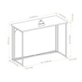 thumbnail image 3 of Luxe 42" Dual Metal Y-Leg Base Writing Desk in Faux White Marble, 3 of 4