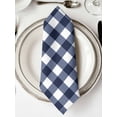thumbnail image 2 of Cloth Napkins Set of 2 - 20x20 Inches, Navy Blue Check Washable Reusable Table Napkins, Farmhouse Buffalo Plaid Blue Soft & Absortbent Dining Napkin for Party Wedding Hotel Restaurant, 2 of 8