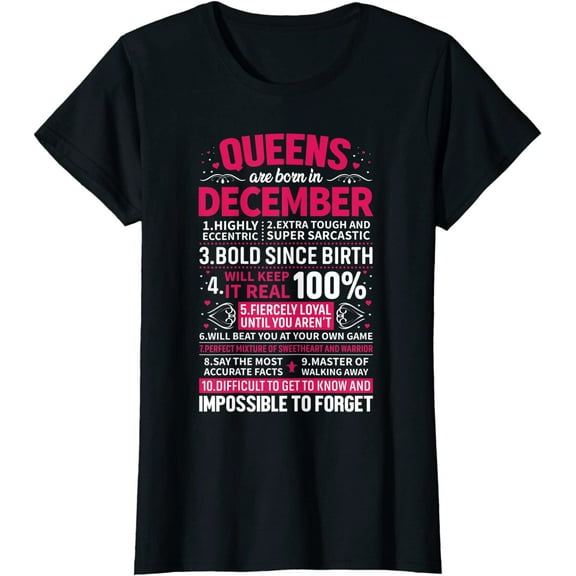 Sam Soft Queens Are Born In December Birthday Gift T-Shirt