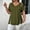 Olive Green, variant on MORTTIC Women's Plus Size V-Neck Short Sleeve Casual T-Shirt with Criss Cross Strap Detail for Summer Red，3XL