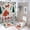 style-274, variant on Shower Curtain Sets with Rugs 4 Piece Personalised Scandi Fox Rug Toilet Lid Cover And Non-Slip U Shape Mat Custom Baby Boy First Christmas Shower Curtain with 12 Hooks for Bathroom Decor Set