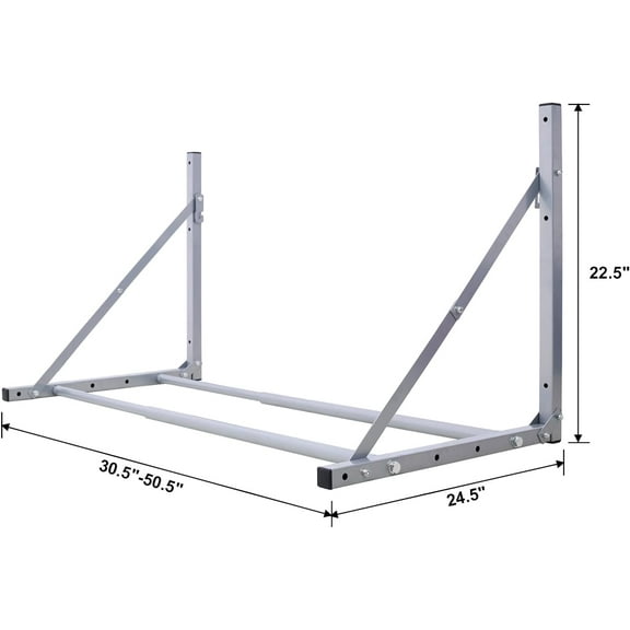 Acekid Tire Rack Wall Mount, Folding Tire Storage Rack Adjustable 30.5 to 50.5 Inch, Supports 300 Pounds, for Garage Workshop, Grey