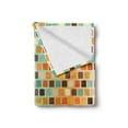 thumbnail image 2 of Retro Soft Flannel Fleece Throw Blanket, Square Wall Pattern with Colorful Abstract Shapes Mosaic Motifs Geometric Design, Cozy Plush for Indoor and Outdoor Use, 50" x 60", Multicolor, by Ambesonne, 2 of 6
