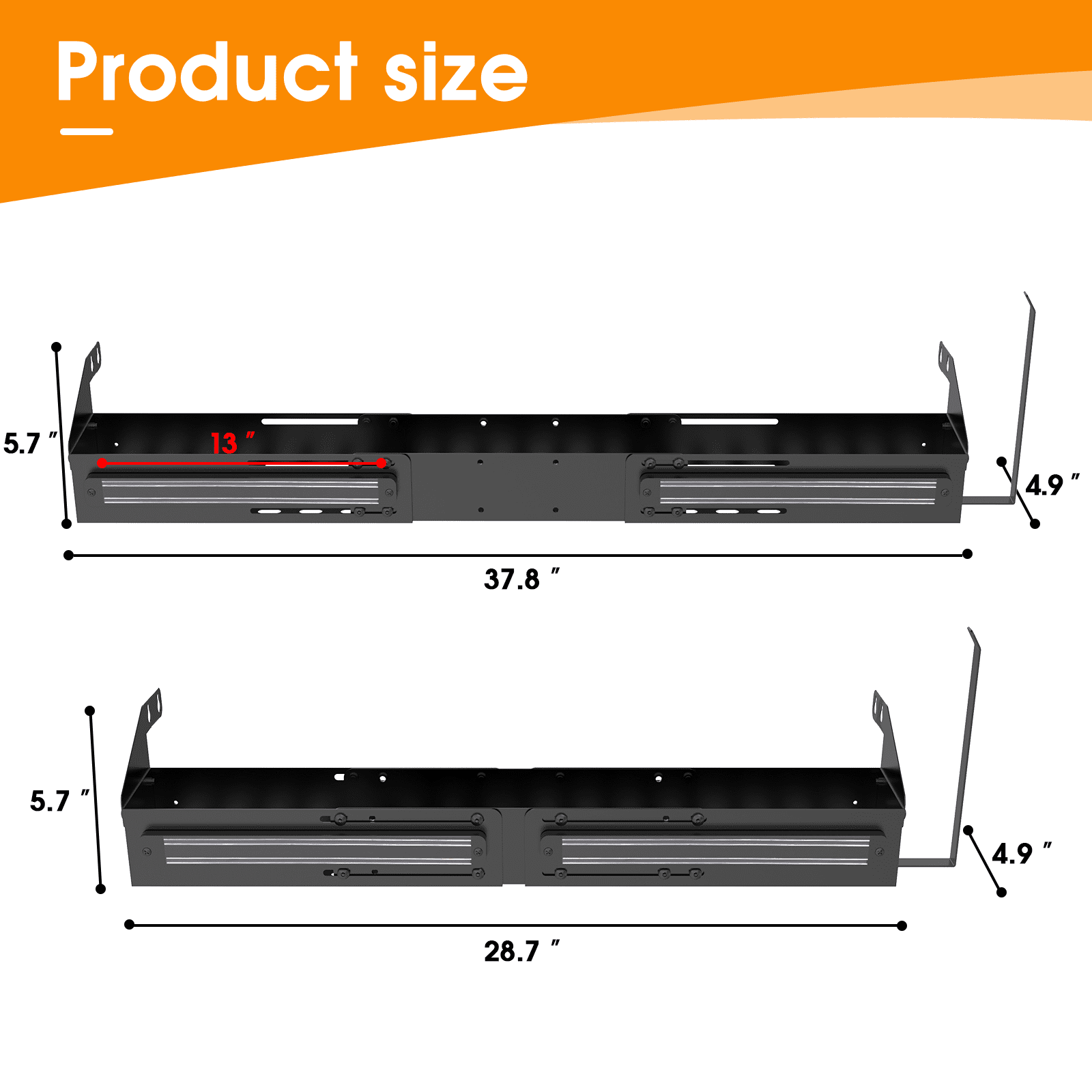 Universal Front Griddle Caddy for Blackstone Griddles from 28" to 36", Front Tool/Bottle Shelf with 2PCS Magnetic Tool Holder & Paper Towel Holder for Blackstone Griddle, Space Saving Storage Caddy