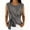 Dark Gray, variant on Women's Cotton Linen Sleeveless Wrap Top Round Neck Tie Waist Knot Blouse Casual Loose Fit Tank for Summer Vacation (Army Green,L)