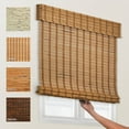 thumbnail image 5 of Natural Woven Light Filtering Cordless Bamboo Roman Shades for Windows, 54.5 in. W x 48 in. L, Camel, 5 of 7