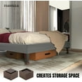 thumbnail image 5 of Bed Risers (Set of 8) Furniture Risers Lifts Height 2", Oak Solid Wooden Risers for Bed, Furniture, Table, Sofa, Chair Risers with Non-Slip Recessed Hole (8pcs-2" Hight-Walnut Color), 5 of 7