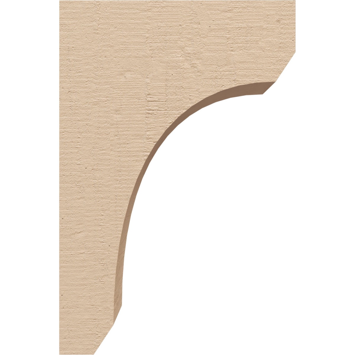3"W x 6"D x 9"H Classic Legacy Rough Cedar Woodgrain TimberThane Corbel, Primed Tan