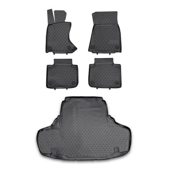 OMAC Premium Floor Mats & Cargo Liners for Lexus ES 350 2013-2018 TPE Black