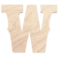 thumbnail image 1 of Krafty Supply 22" Tall Western Block - Birch Letter W | 1/4" Thick Birch | Unfinished Wooden Letters | Craft Alphabet Initials, 1 of 5