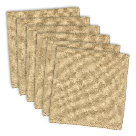 Kitchen Set Pattern - Set of 6 Brown Textured Pattern Rectangular Kitchen Dishcloths 12