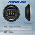 thumbnail image 2 of BSBSDJB Pair 7inch LED Round Headlight High-Low Beam DRL, Turn Signal Light, for Peterbilt 379 359 Trucks, 2 of 12