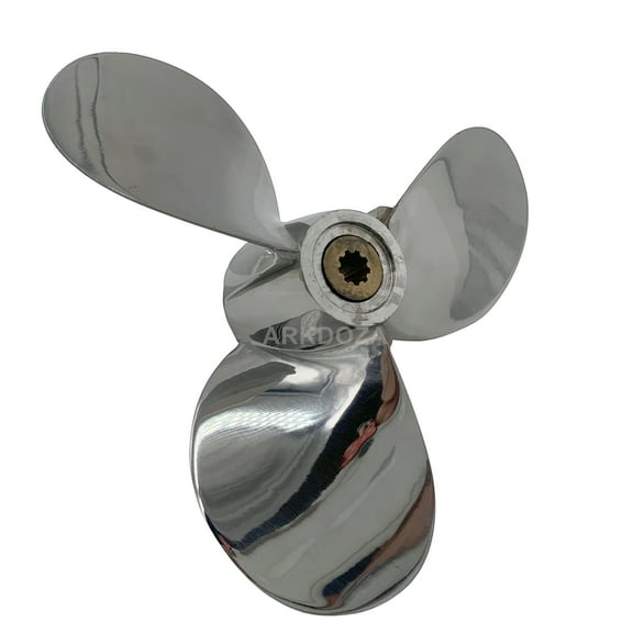 Propeller 7 1/2x8 for Yamaha Outboard 2.5-6HP Stainless Steel 9 Tooth OEM NO:6E0-45941-01-EL 7.5x8