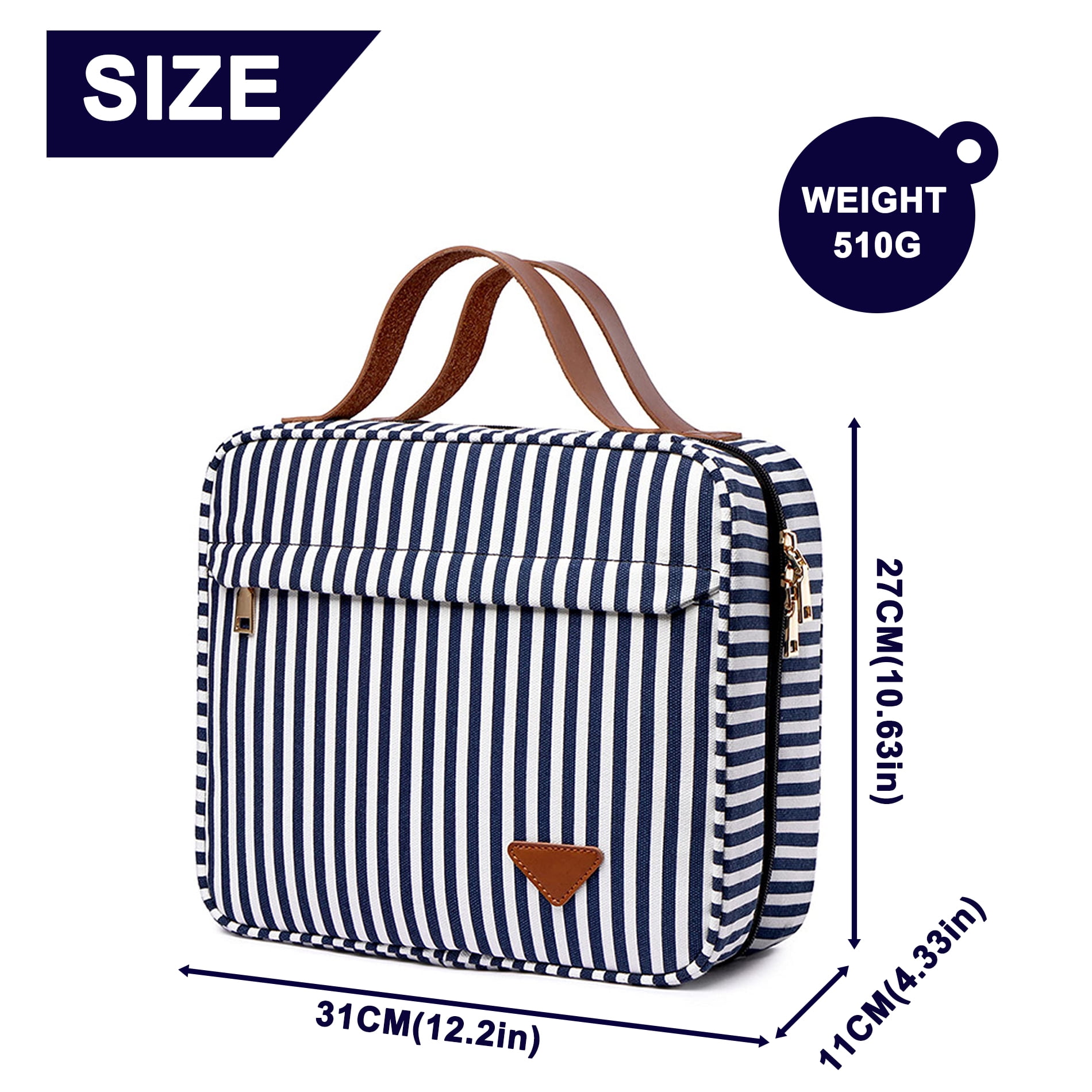 Hanging Travel Toiletry Bag,Large Capacity Cosmetic Travel Toiletry Organizer for Women with 4 Compartments & 1 Sturdy Hook,Perfect for Travel/ Daily Use