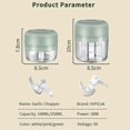 thumbnail image 2 of CC TOY Mini Garlic Press Vegetable Chopper Masher Machine USB Kitchen Gadgets, 2 of 6