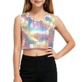 thumbnail image 2 of TAmten Girls Sequin Tank Tops Sparkly Glitter Dance Sleeveless Shirt Size 7-10 Years, 2 of 5